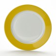 Bord met brede rand Geel 240mm